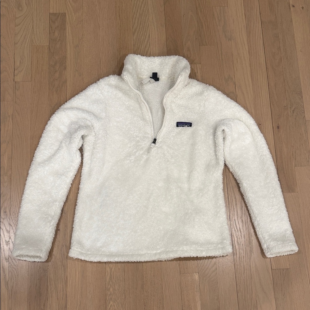 Patagonia Women’s Los Gatos Cream White Fleece Quarter-Zip Pullover M